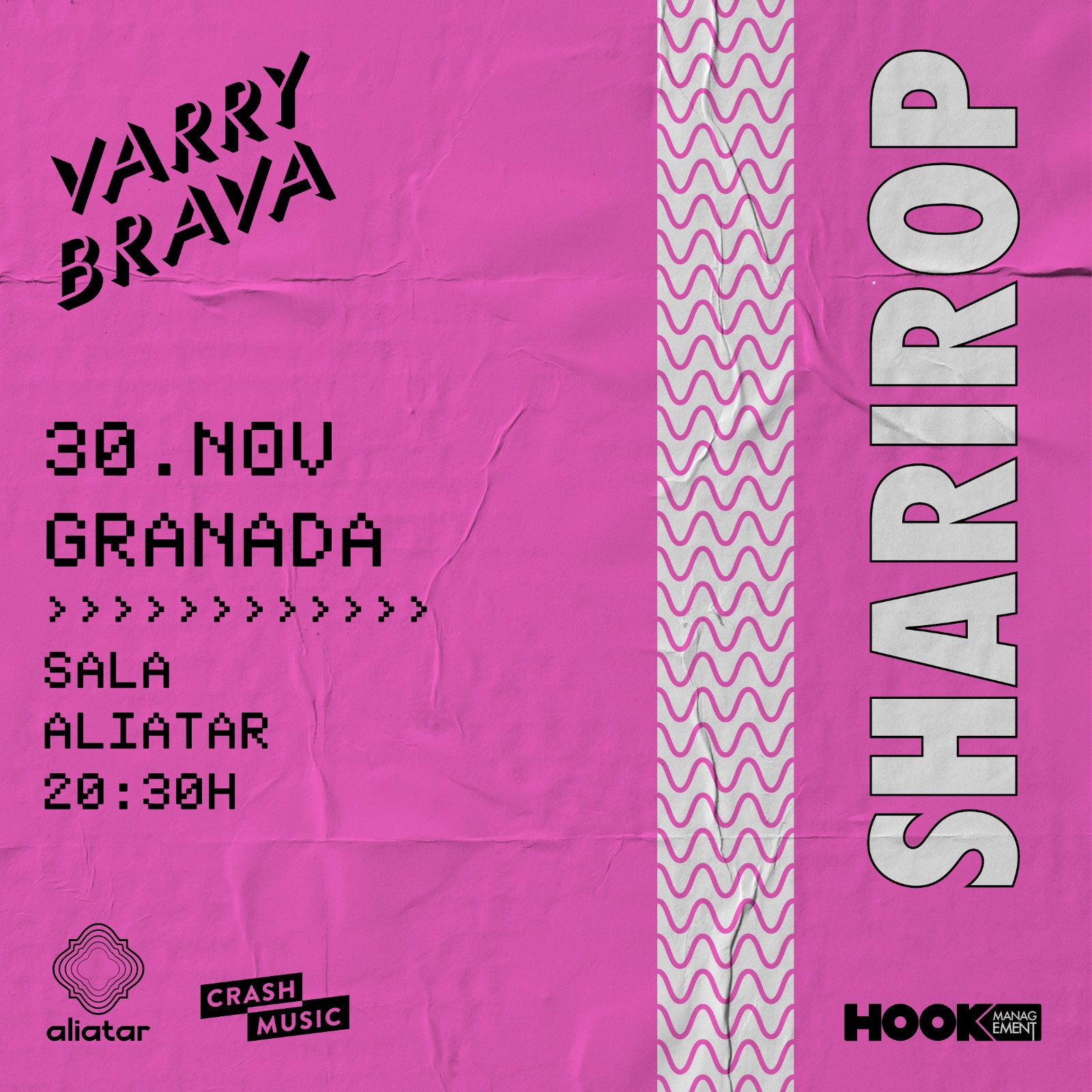 CONCIERTO VARRY BRAVA - GRANADA - SALA ALIATAR - SÁBADO 30 DE NOVIEMBRE