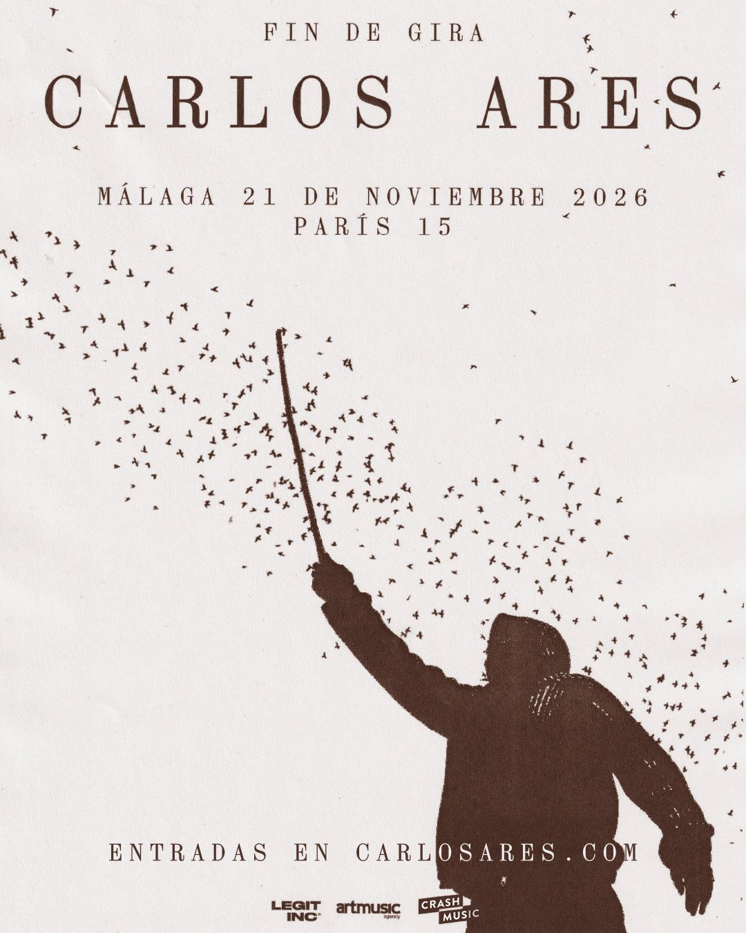 CONCIERTO CARLOS ARES - MÁLAGA - SALA PARIS 15 - SÁBADO 21 DE NOVIEMBRE