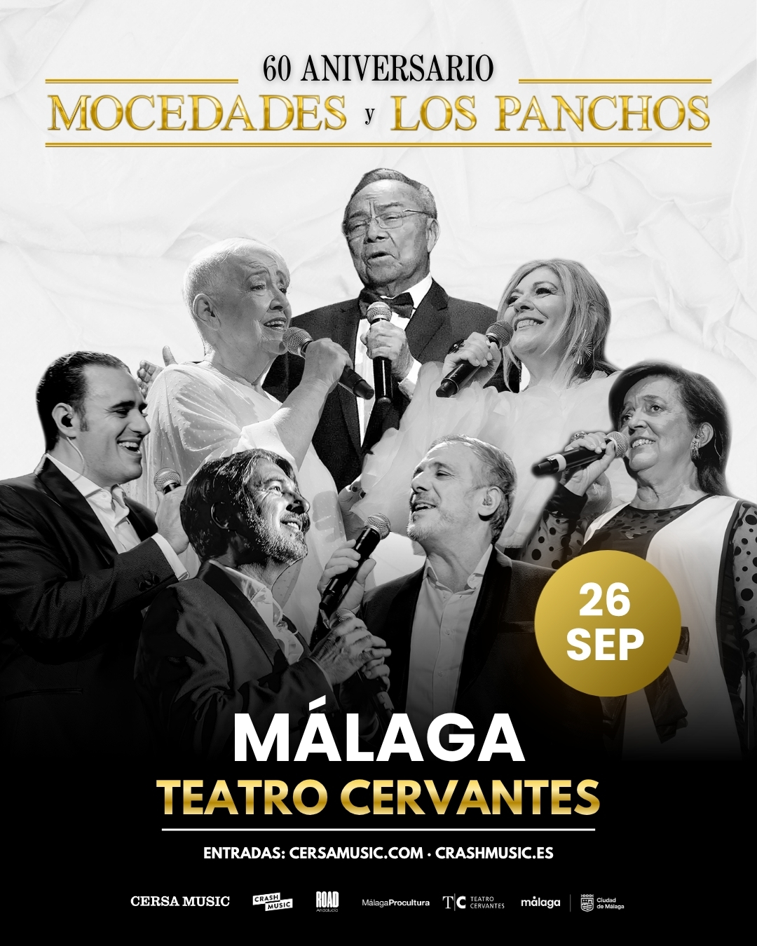 CONCIERTO MOCEDADES Y LOS PANCHOS - MÁLAGA - TEATRO CERVANTES - SÁBADO 26 DE SEPTIEMBRE
