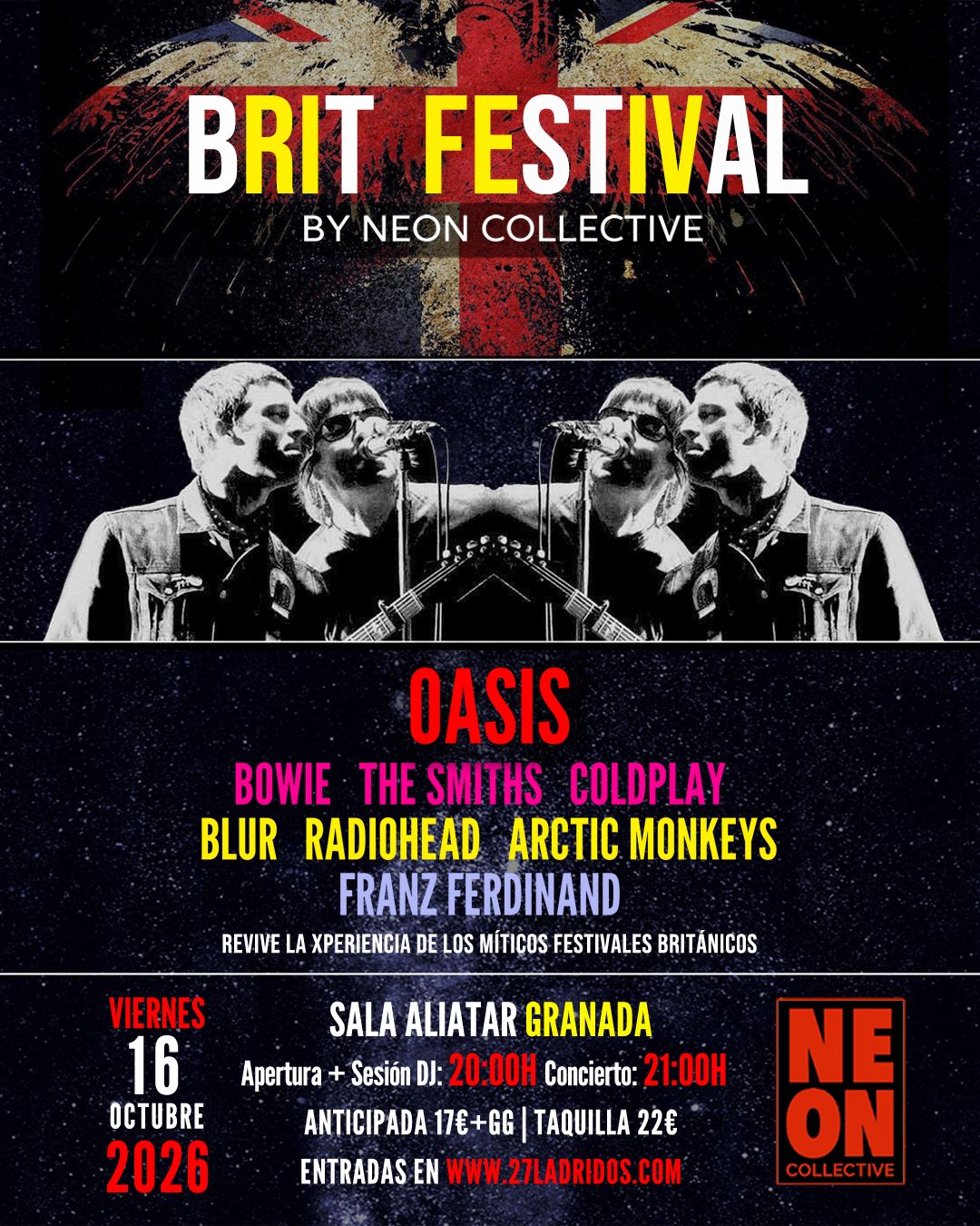 CONCIERTO NEON COLLECTIVE(Brit Festival)- GRANADA - ALIATAR - VIERNES 16 DE OCTUBRE