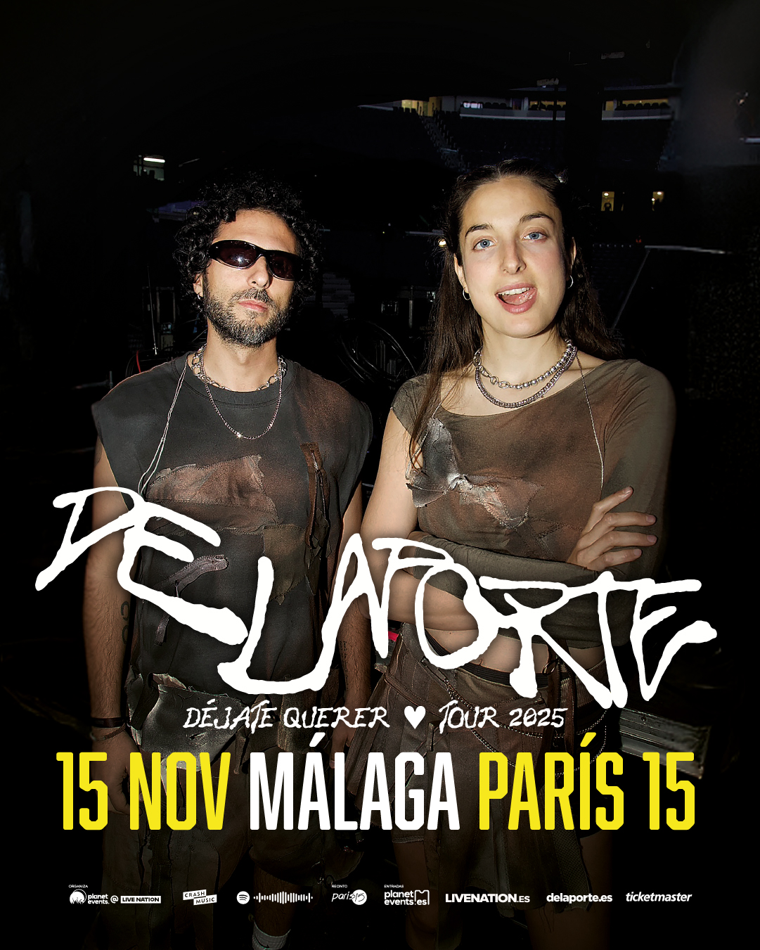 CONCIERTO DELAPORTE - MÁLAGA - SALA PARIS 15 - SÁBADO, 15 DE NOVIEMBRE