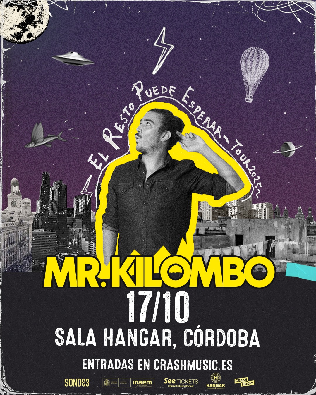 CONCIERTO DE MR. KILOMBO - CÓRDOBA - SALA HANGAR - VIERNES. 17 DE OCTUBRE